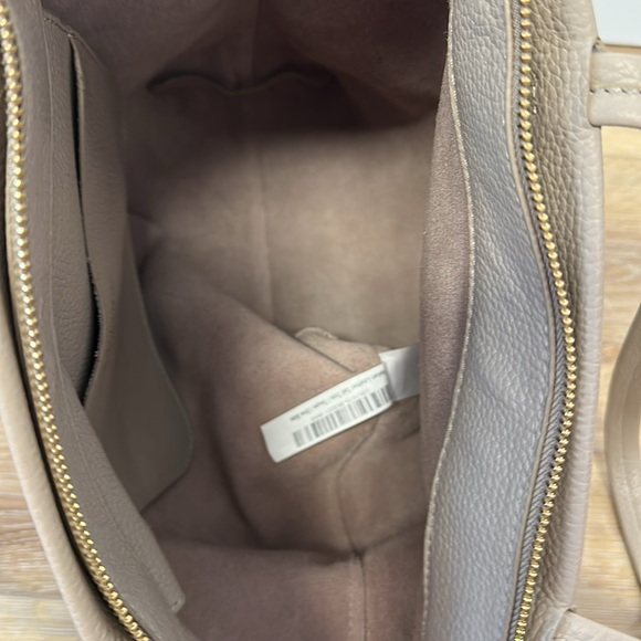 Quince taupe Italian tall cow leather tote bag - Picture 16 of 16